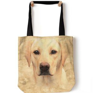 The Mountain Yellow Lab Portrait 18" Tote Bag